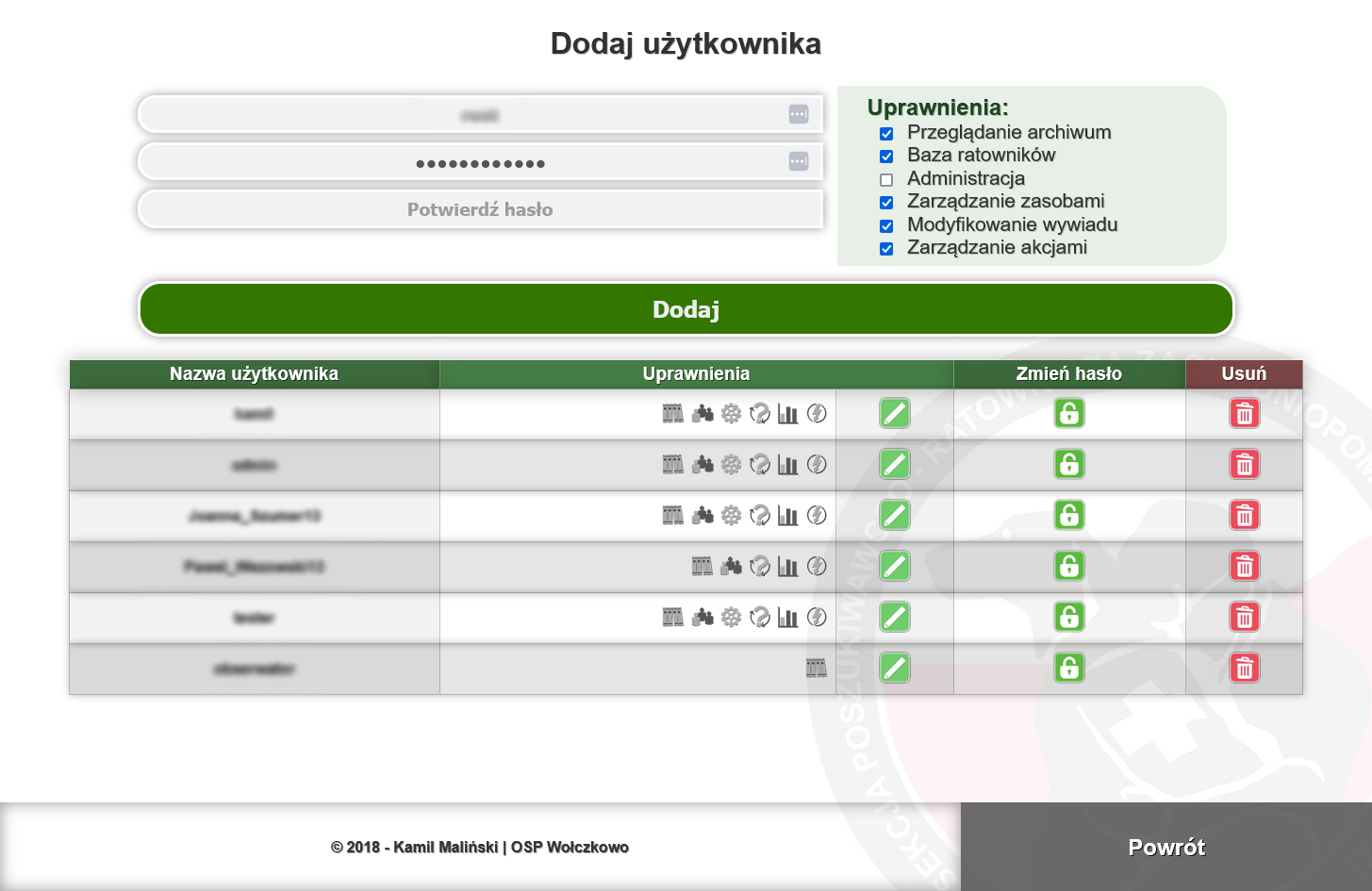 Zarządzanie użytkownikami